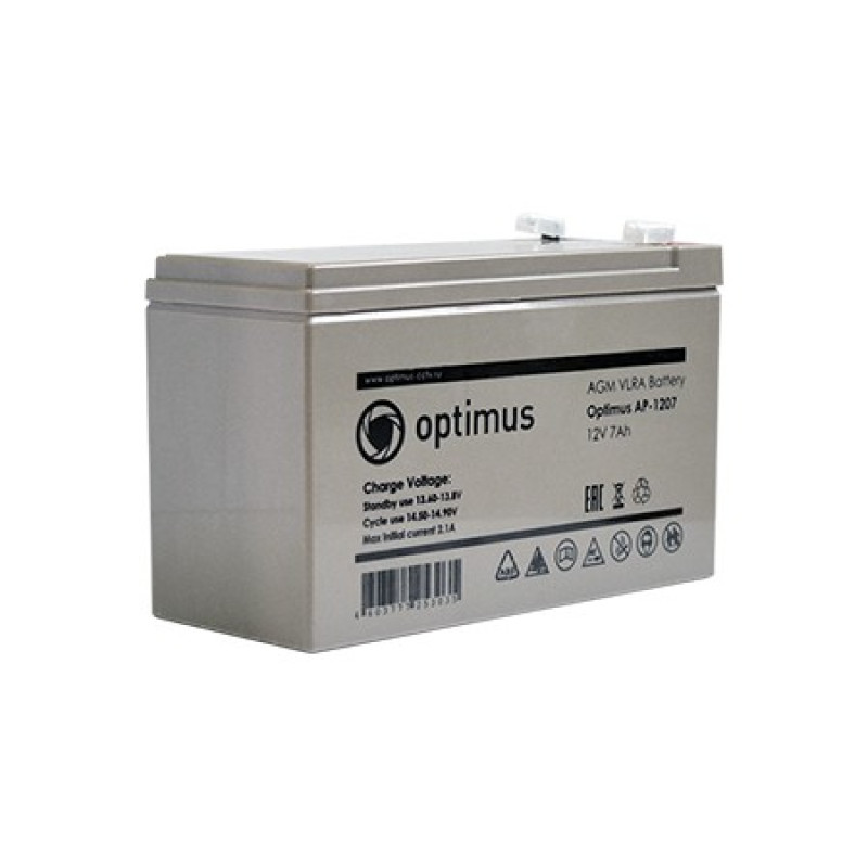 Аккумулятор Optimus АP1207, 7A/h