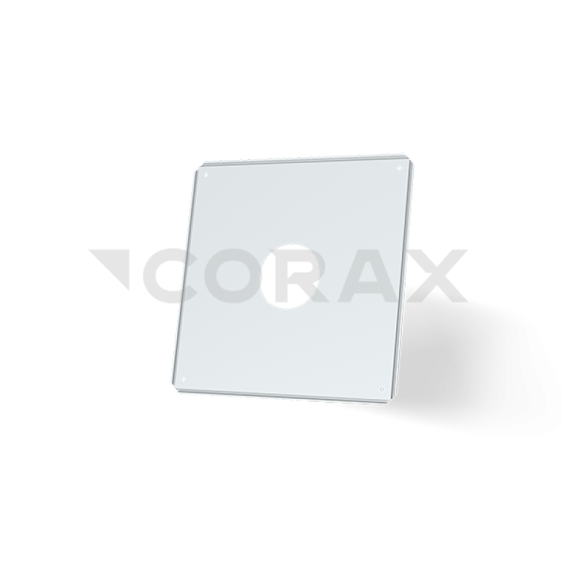 Экран защитный 500*500(зерк. нерж.) с отверстием 115