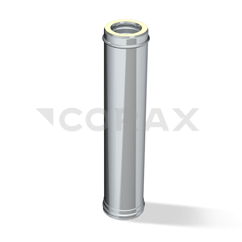 Сэндвич-дымоход (н/ж.ст0,8мм+н/ж.ст) 1,0м Ф180х280