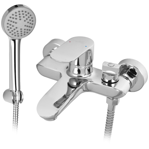 Смеситель WISENT для ванны и душа с коротким изливом (хром)