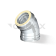 Сэндвич-колено 135 (н/ж.ст.0,5мм+н/ж.ст.)Ф300х400