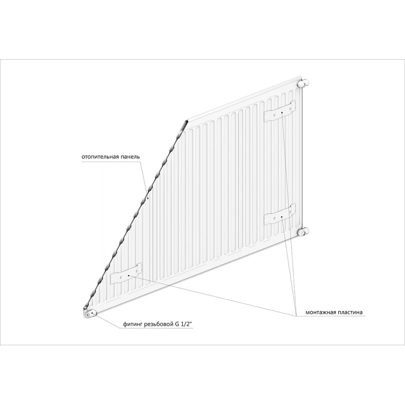 Радиатор стальной панельный LEMAX 10 500*1000-1