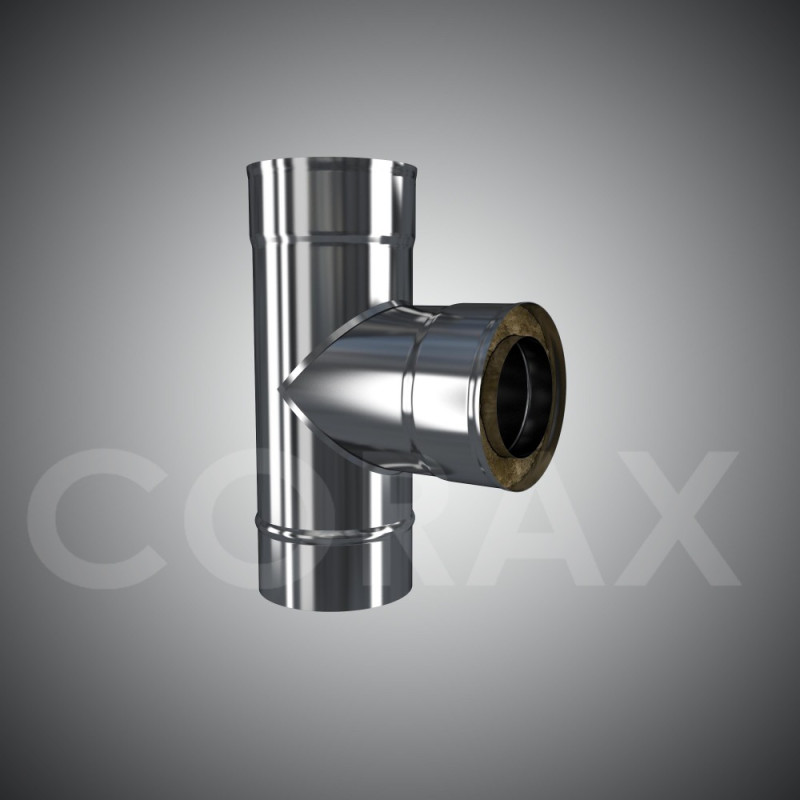 Сэндвич-тройник 90 (н/ж.ст.0,8мм+н/ж.ст) Ф300х400-1