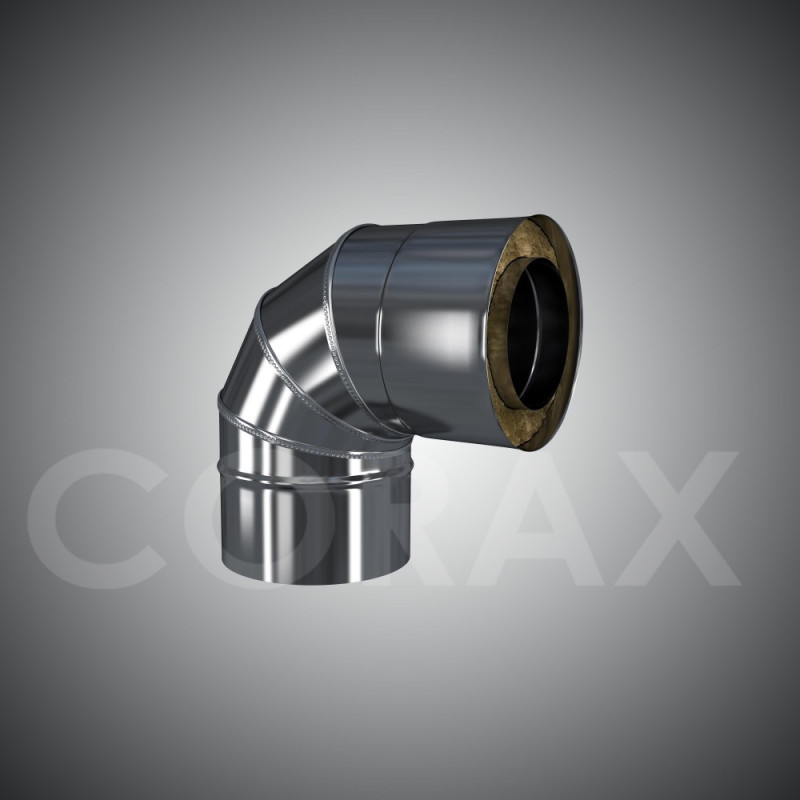 Сэндвич-колено 90 (н/ж.ст.0,8мм+н/ж.ст.)Ф300х400-1