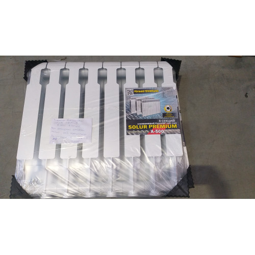 Радиатор алюминиевый SOLUR PREMIUM A-500-01-10 (8 секций) ДИСКОНТ №2