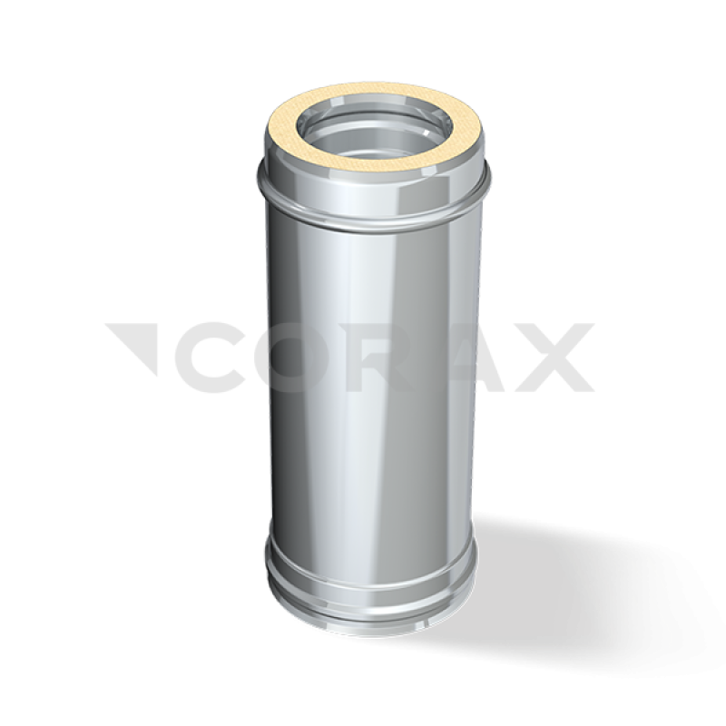 Сэндвич-дымоход (н/ж.ст0,8мм+н/ж.ст) 0,5м Ф180х280