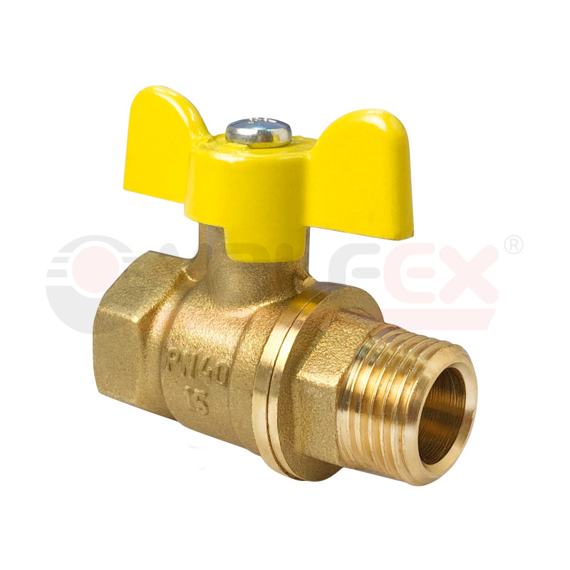 Кран шаровый 3/4" ВР/НР бабочка, для газа Valfex (18/72)