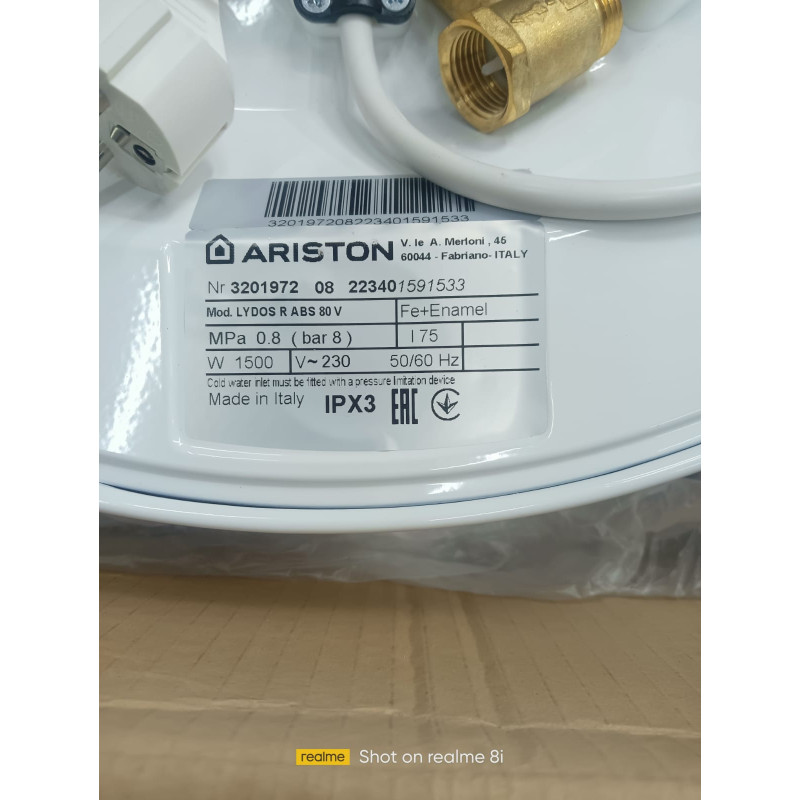 Водонагреватель электрический Аристон LYDOS R ABS 80 V (3201972) ДИСКОНТ 1591533-2