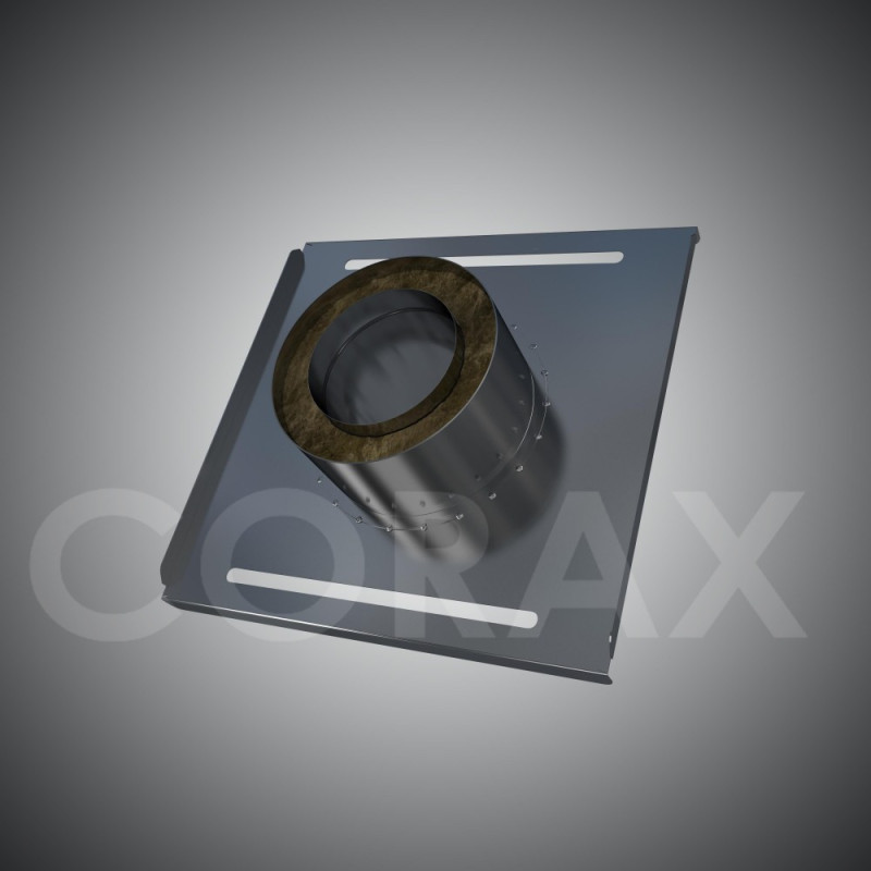 Потолочно-проходной узел термо (нерж.сталь 0,5 мм) Ф 400-1