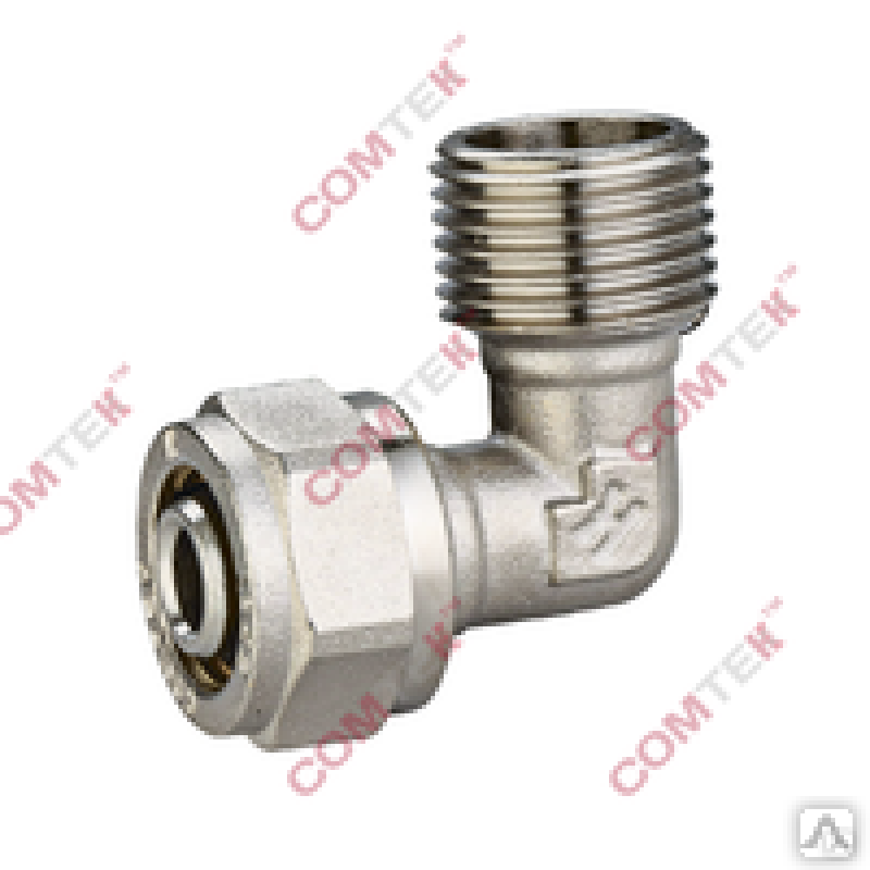 Угольник компрессионный с наружной резьбой 16х3/4 COMPIPE