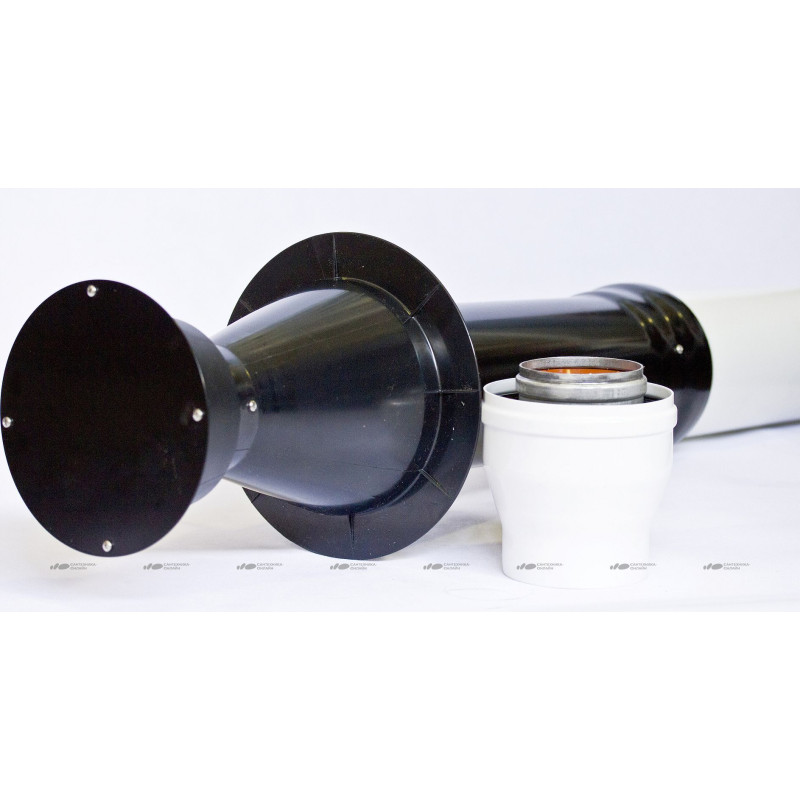 Комплект коаксиальный d80/125 верт.черн.