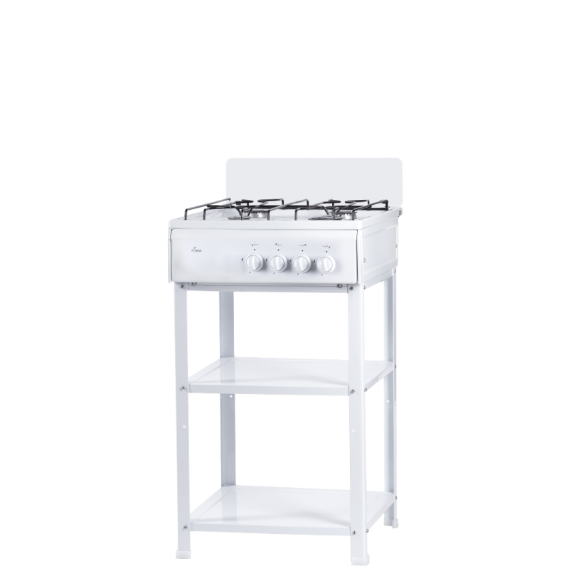 Плита газовая FLAMA AVG 1402-W (4-х конфорочная) напольная 048