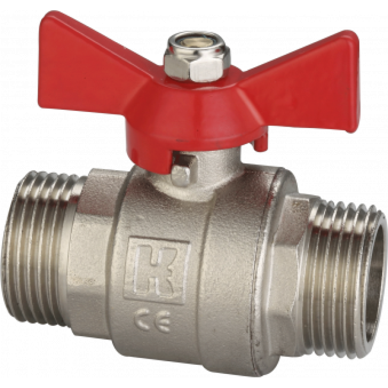 Кран шаровый 3/4" НР х 3/4" НР "бабочка" Comtek