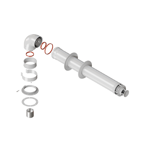 Комплект дымохода СТАНДАРТ Универсал 60/100 - 900мм (кроме IMMERGAS, Navien Deluxe 75/100 стар)