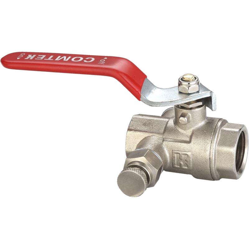 Кран шаровый 1/2" ВРx 1/2" ВР с дренажем и возд. ручка Comtek