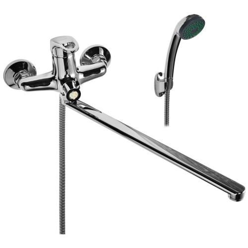 Смеситель WISENT для ванны с изливом 40 см и душем (хром)