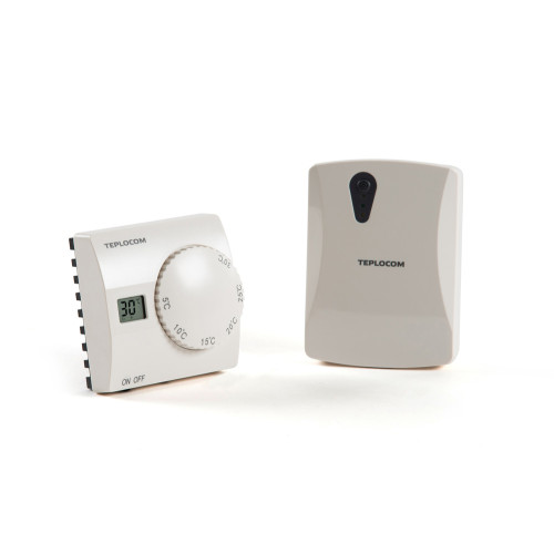 Термостат комнатный TEPLOCOM TS-2AA/3A-RF2, беспроводной радио термостат реле 250В, 3А