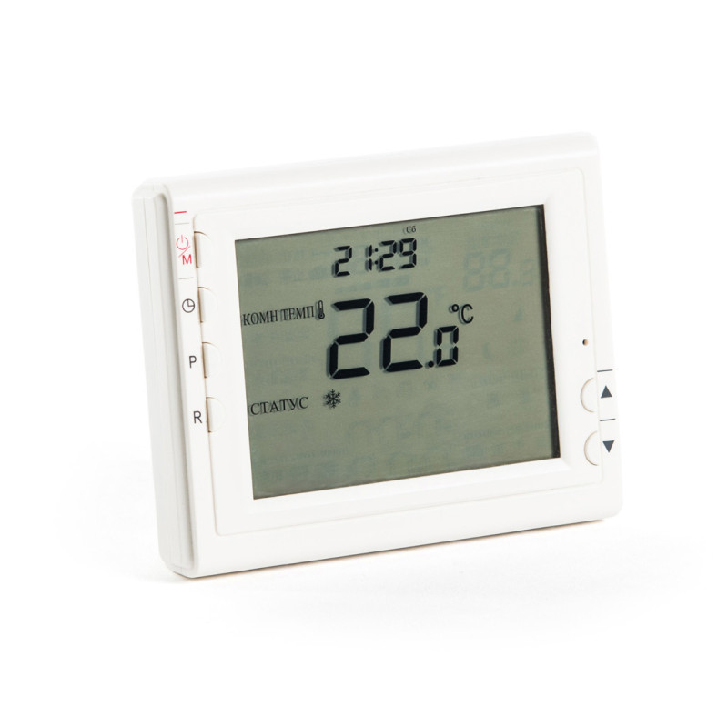 Термостат комнатный TEPLOCOM TS-Prog-2АА/8A,проводн. прогр. реле 250В,8А