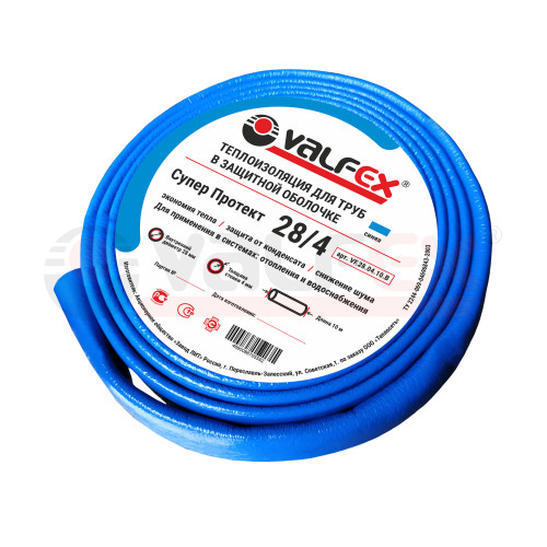 Теплоизоляция трубная 22х4 синяя 10 м Valfex (160 м)