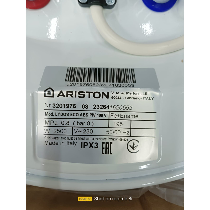 Водонагреватель электрический Аристон LYDOS ECO ABS PW 100 V(3201976) ДИСКОНТ 1620553-3