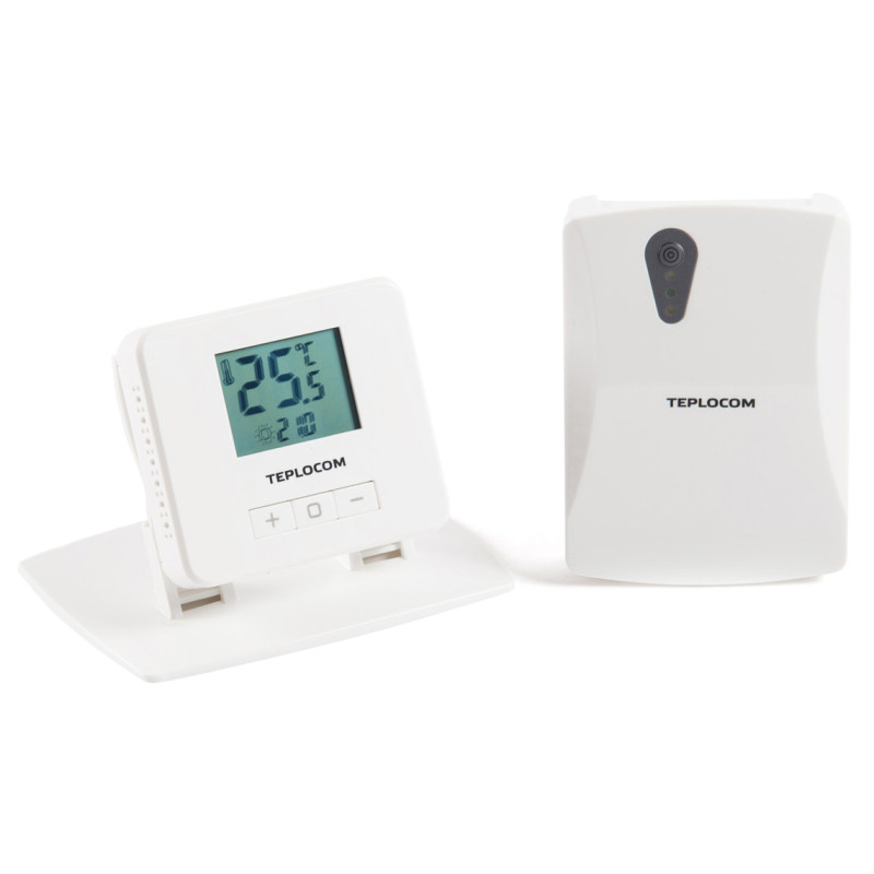 Термостат комнатный TEPLOCOM TS-2AA/3A-RF,беспроводной реле 250В,3А