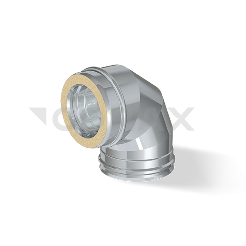 Сэндвич-колено 90 (н/ж.ст.0,5мм+н/ж.ст.)Ф150х250