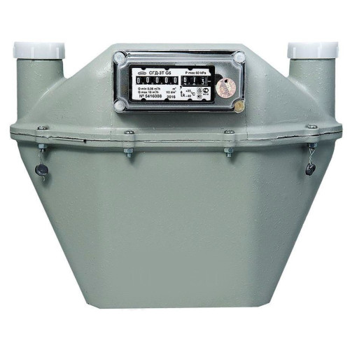 Счётчик газа G-6 СГД-3Т прав.с термокорр.(Минск-250мм без адаптеров)