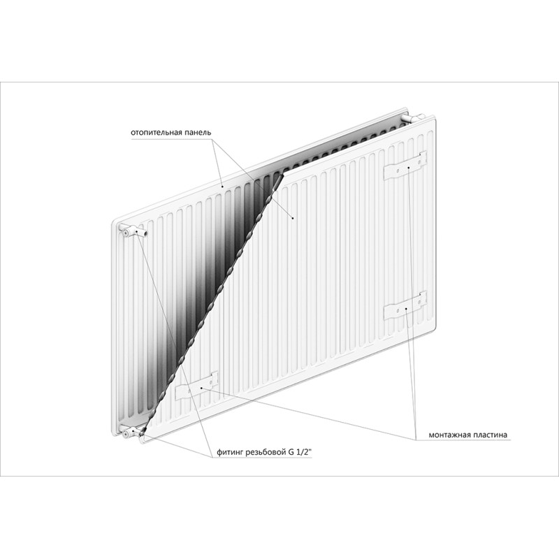 Радиатор стальной панельный LEMAX 20 300*1500-4