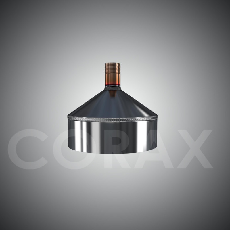 Заглушка с конденсатоотводом (нерж. сталь0,5мм) Ф150-1