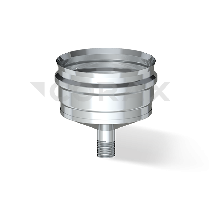 Заглушка с конденсатоотводом (нерж. сталь0,5мм) Ф250