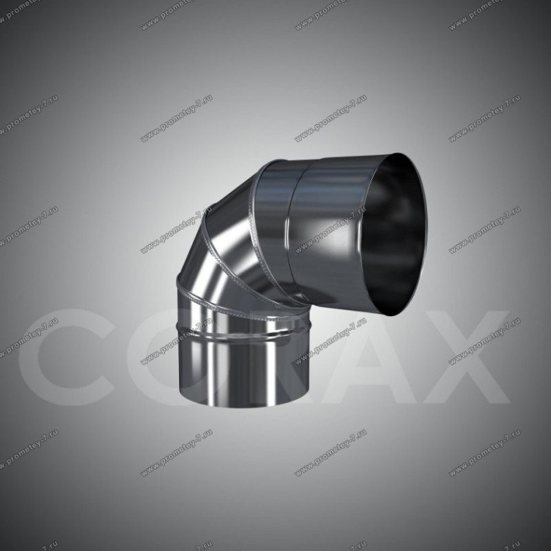 Колено (нерж. сталь 0,5мм) угол 90` Ф140