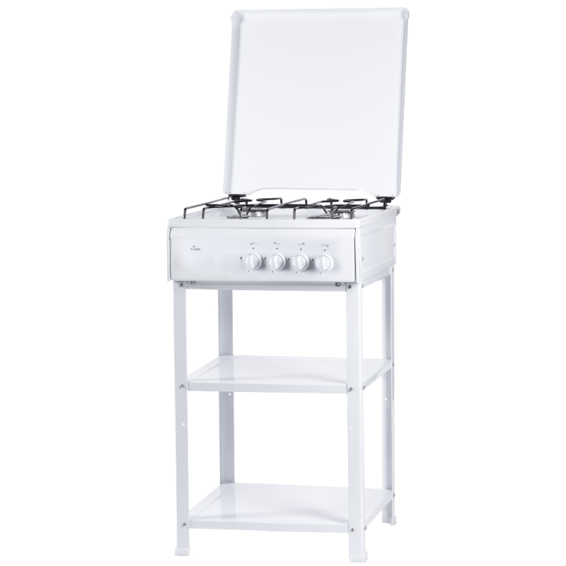 Плита газовая FLAMA AVG 1401-W (4-х конфорочная) напольная 047